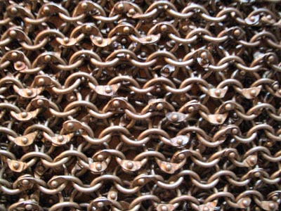 Round section rivetted chainmail